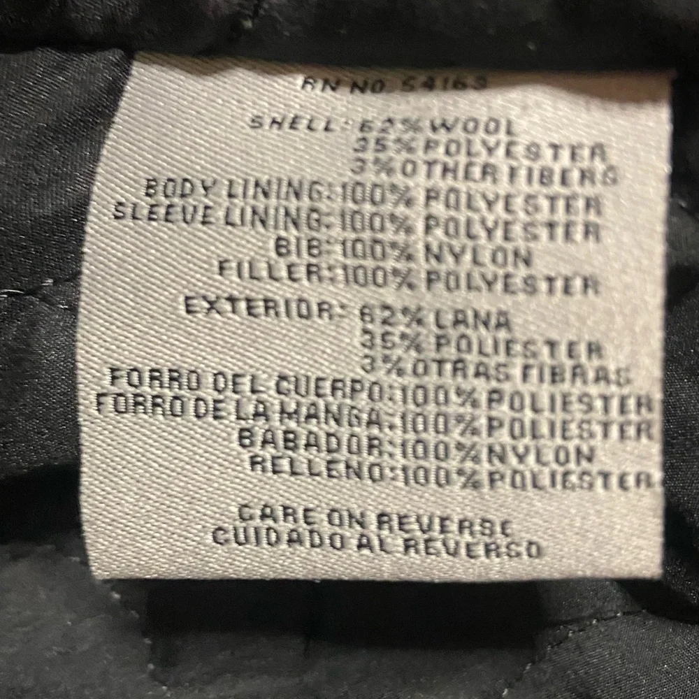 LEVI'S Mens Double Breasted Coat Wool Coat Size M.  Has Paint In Inside Of Coat